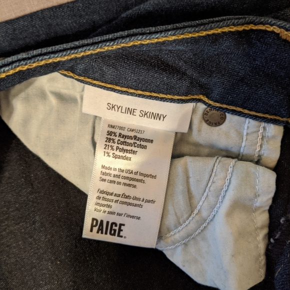 Paige Jeans Skyline Skinny dark wash - Picture 4 of 4